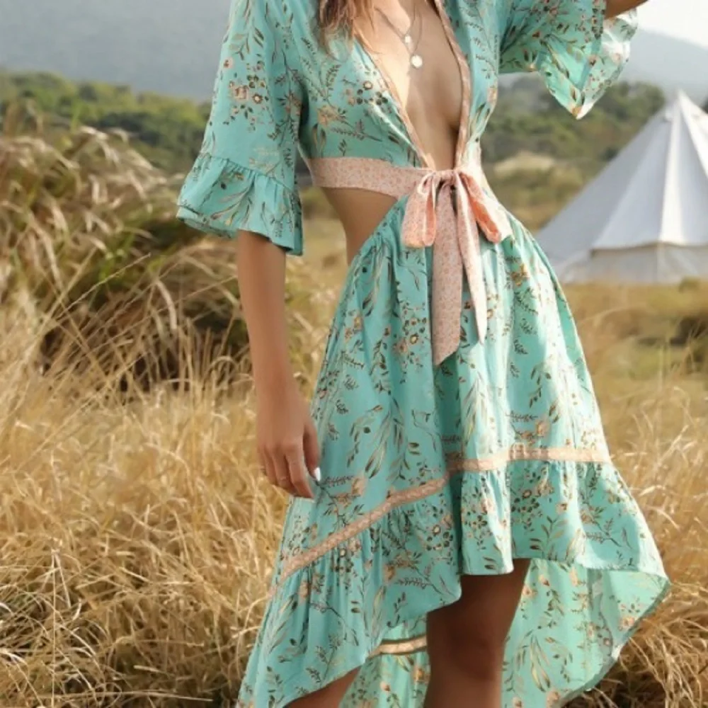 #96New Boho Summer Floral Maisie Bambi Beach Dress - Picture 4 of 8